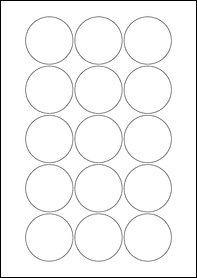 Premium Quality A4 Self Adhesive Sheets with Matt White Round Circles Labels 