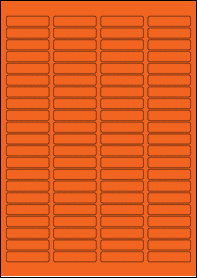 Product EU30049AM - 46mm x 11mm Labels - Standard Matt Orange - 84 Per A4 Sheet