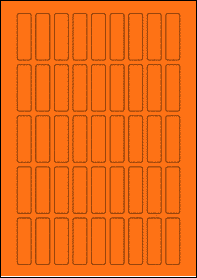 Product EU30093AB - 15mm x 50mm Labels - Fluorescent Matt Orange - 45 Per A4 Sheet