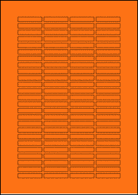 Product EU30097AB - 37mm x 7mm Labels - Fluorescent Matt Orange - 100 Per A4 Sheet