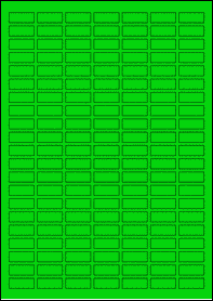 Product EU30170GB - 25mm x 10mm Labels - Fluorescent Matt Green - A4 Sheet - 147 Per A4 Sheet