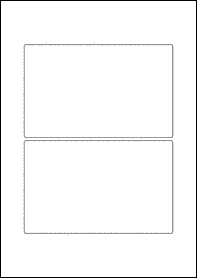 Product EU30184WX - 160mm x 100mm Labels - Standard Matt White - 2 Per A4 Sheet