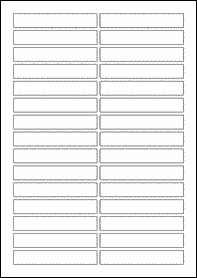 Product  - 90mm x 15mm Labels -  - 30 Per A4 Sheet