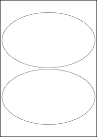 Product EU30196WX - 203.2mm x 120.65mm Labels - Standard Matt White - 2 Per A4 Sheet