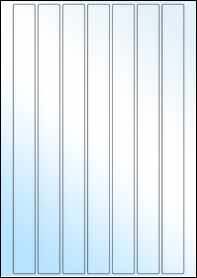 Product EU30230GL - 23.5mm x 290mm Labels - Weatherproof Gloss Laser - 7 Per A4 Sheet