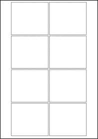 Product EU30297LP - 80mm x 70mm Labels - Weatherproof White Laser - 8 Per A4 Sheet
