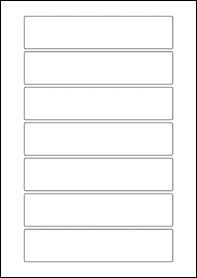 Product  - 160mm x 35mm Labels -  - 7 Per A4 Sheet