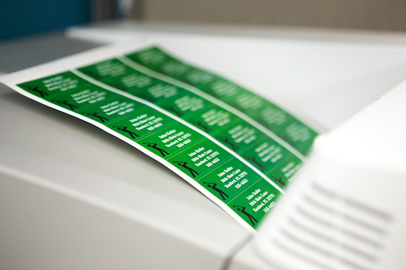 Golf Club Labels on Printer