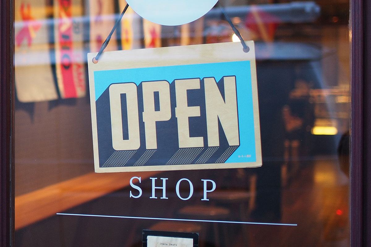 Brick and mortar storefront.