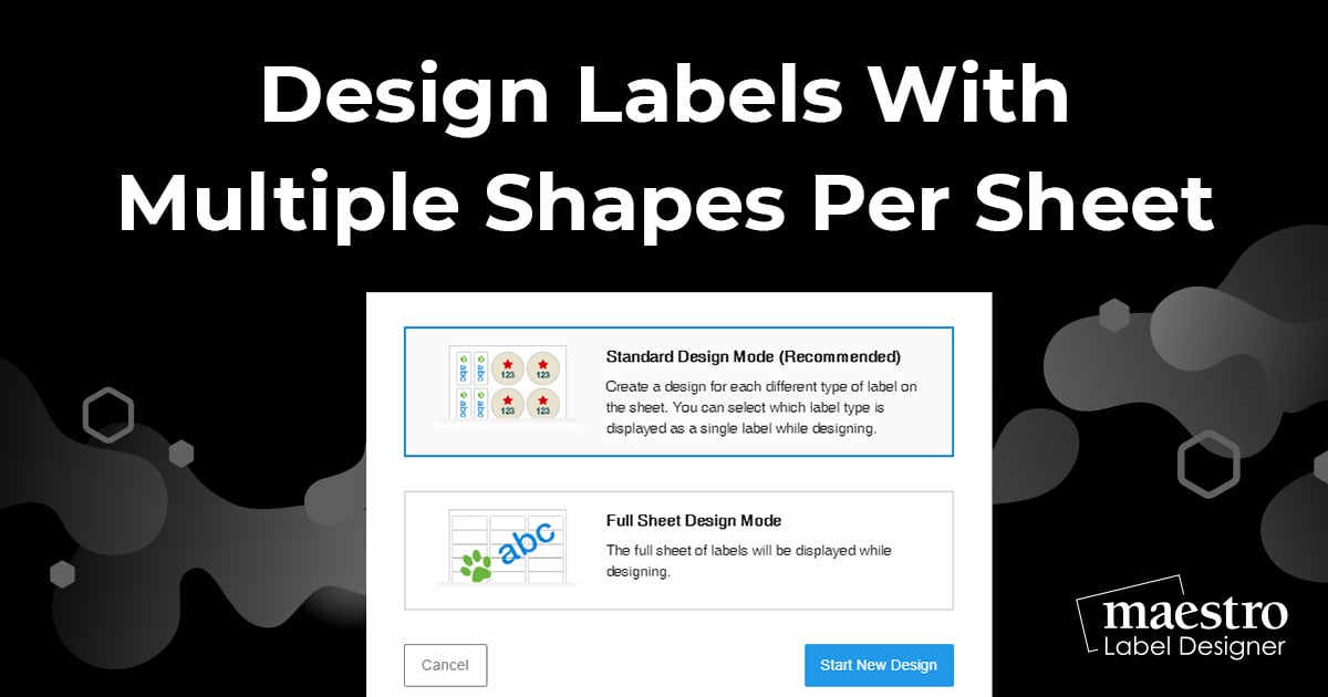 Master the art of designing in Maestro Label Designer when your label configuration has multiple shapes on it
