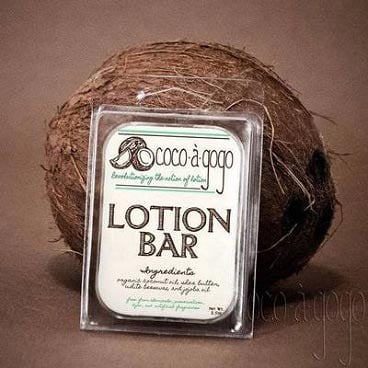 Cocoàgogo's lotion bar with matt clear label