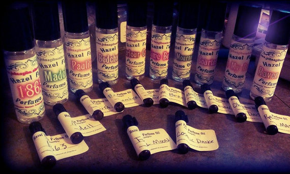 Perfume Oil Samples from Etsy store HootsGallery