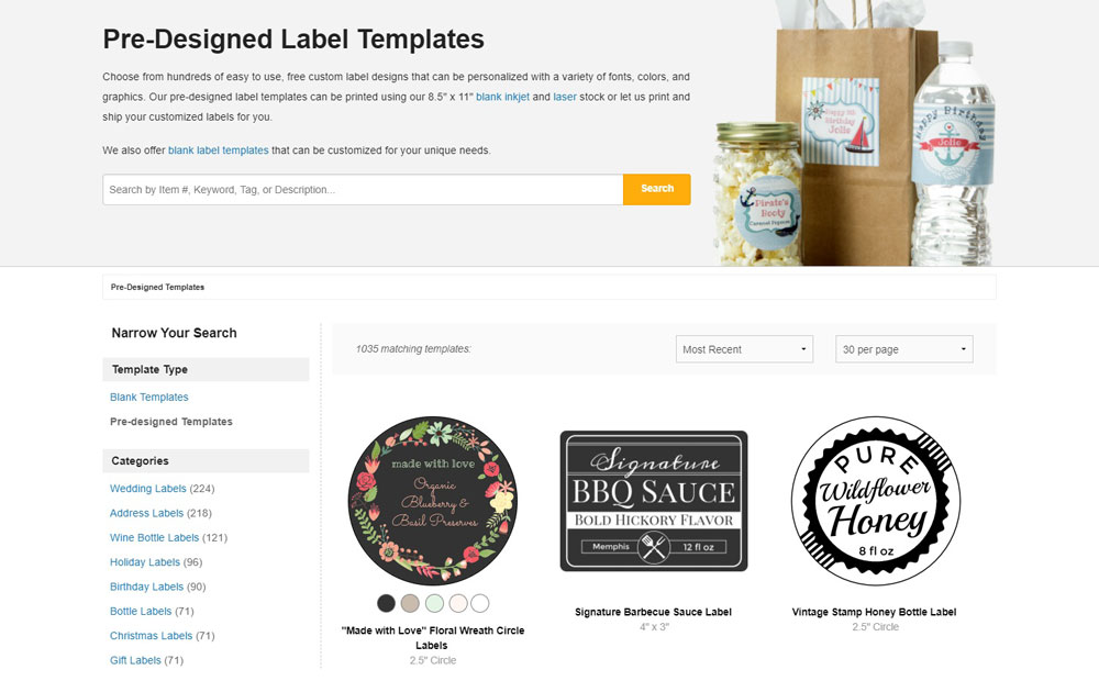 Pre-Designed Templates by Online Labels