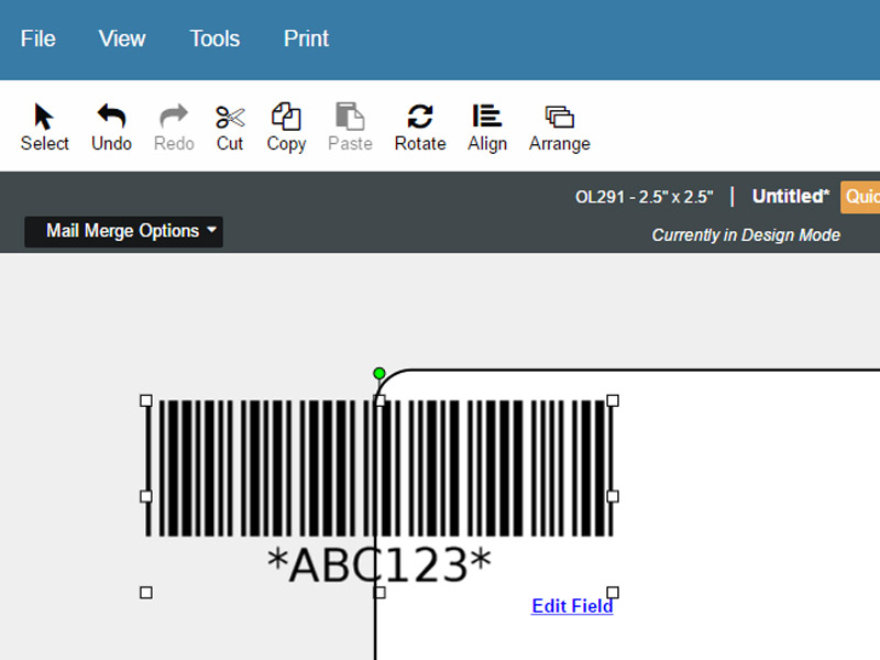 Maestro Label Designer Mail Merge Barcode Dialog