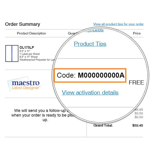 View your code on your order confirmation email.