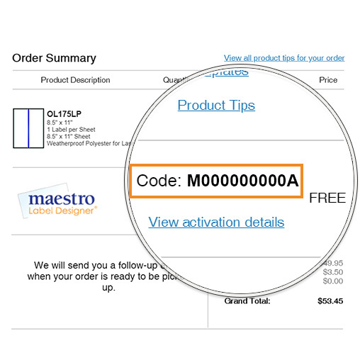 View your code on your order confirmation email.