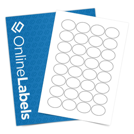 Product  - 40mm x 30mm Oval Labels -  - 32 Per A4 Sheet