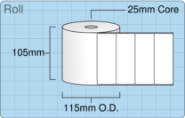 Product ER30261DT - 102mm x 38mm Labels - Standard White Direct Thermal - 2,000 Per Roll