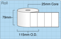 Product ER30267DT - 76mm x 38mm Labels - Standard White Direct Thermal - 2,000 Per Roll