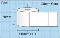 Product ER30269DT - 76mm x 50mm Labels - Standard White Direct Thermal - 1,500 Per Roll