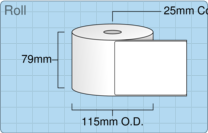 Product ER30271DT - 76mm x 102mm Labels - Standard White Direct Thermal - 750 Per Roll